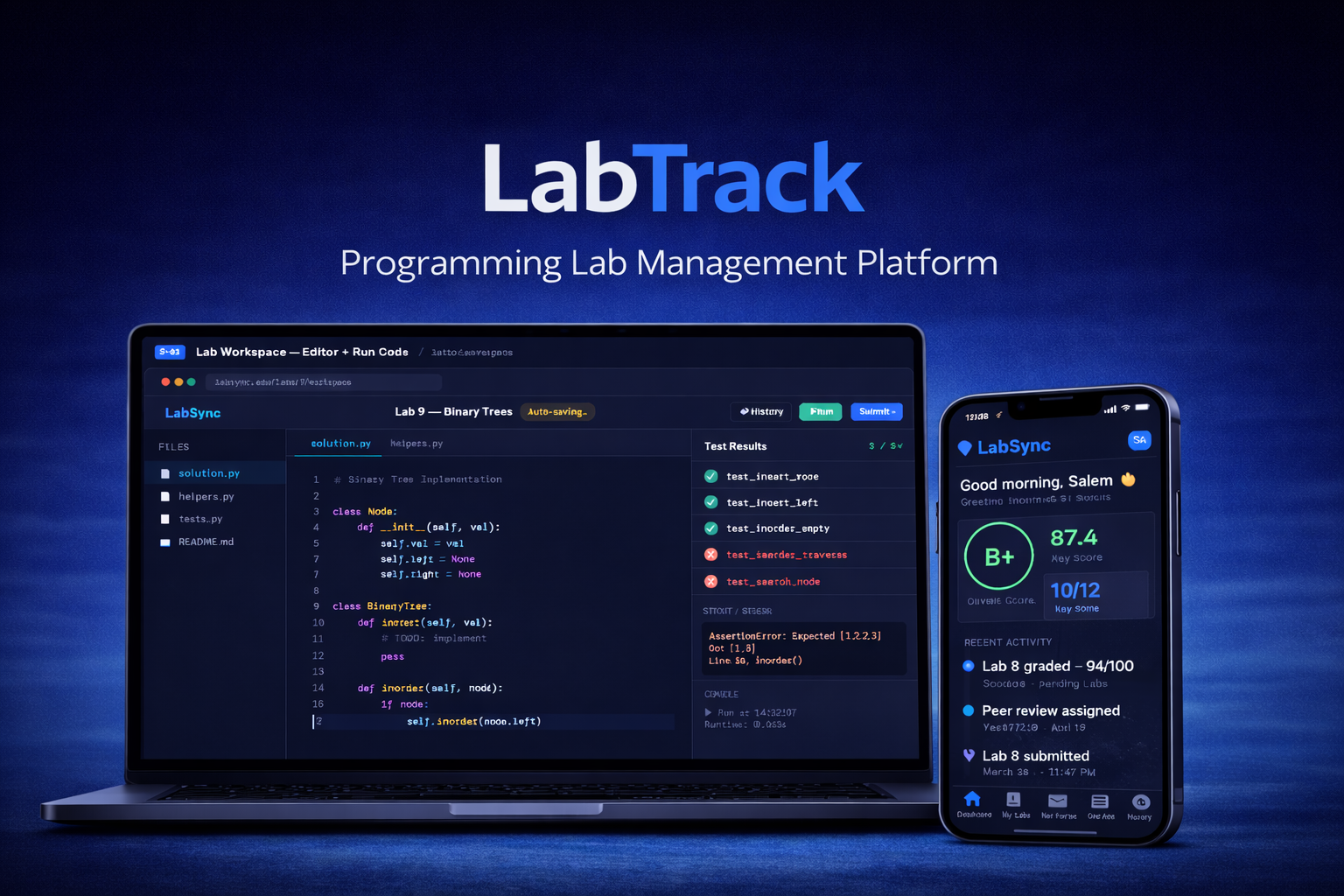 LabTrack platform preview